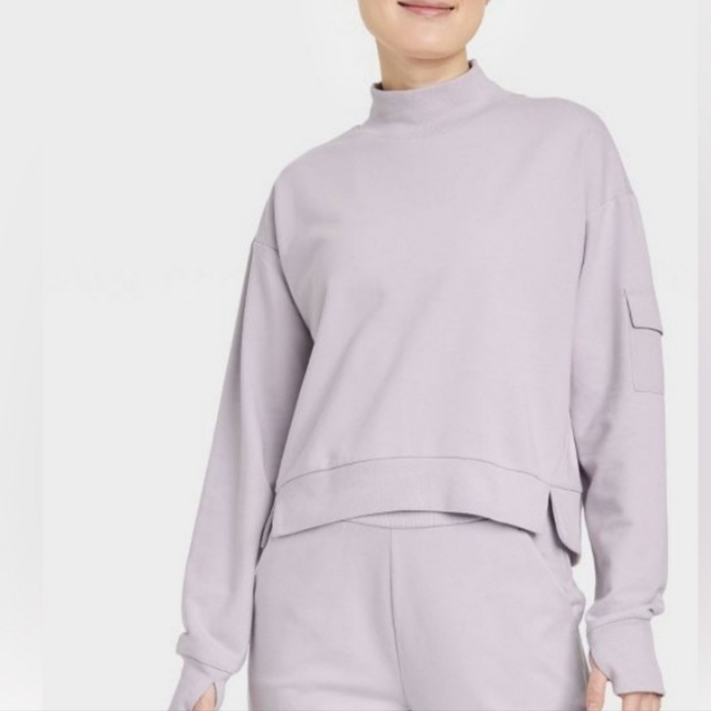 All in Motion French Terry Sweatshirt Lilac/ Purple